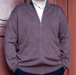 Sweter męski rozpinany beżowy